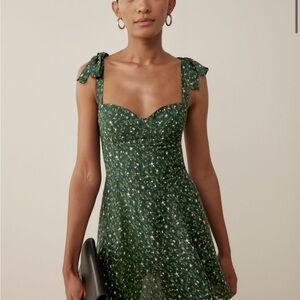 Like New - Green Floral Niara Reformation Dress